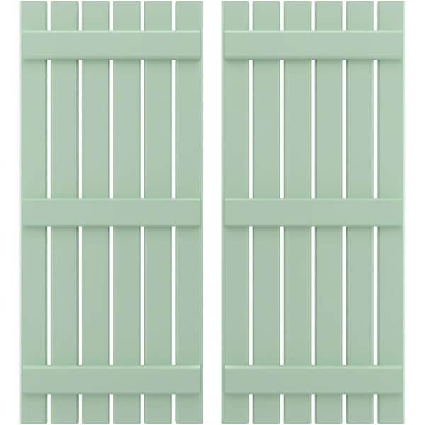 Ekena Millwork Americraft 6-Board, 3 Batten Exterior Real Wood Spaced Board-n-Batten Shutters, ARW401SB623X77SGH, PR ARW401SB623X77SGH - main
